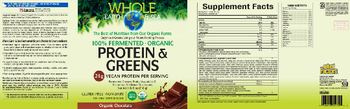 Natural Factors Whole Earth & Sea Protein & Greens Organic Chocolate - supplement