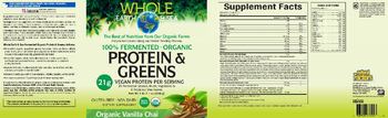 Natural Factors Whole Earth & Sea Protein & Greens Organic Vanilla Chai - supplement
