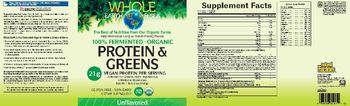 Natural Factors Whole Earth & Sea Protein & Greens Unflavored - supplement