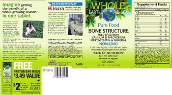 Natural Factors Whole Earth & Sea Pure Food Bone Structure - supplement