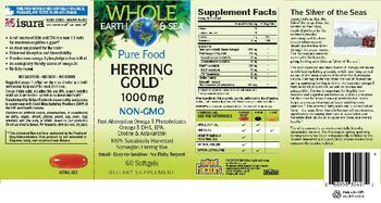 Natural Factors Whole Earth & Sea Pure Food Herring Gold 1000 mg - supplement