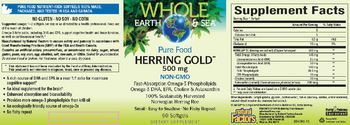 Natural Factors Whole Earth & Sea Pure Food Herring Gold 500 mg - supplement
