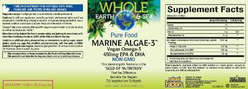 Natural Factors Whole Earth & Sea Pure Food Marine Algae-3 - supplement