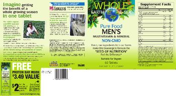 Natural Factors Whole Earth & Sea Pure Food Men's - supplement