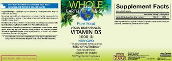 Natural Factors Whole Earth & Sea Vitamin D3 1000 IU - supplement