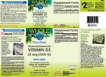 Natural Factors Whole Earth & Sea Vitamin D3 25 mcg (1000 IU) - supplement