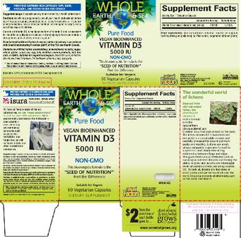 Natural Factors Whole Earth & Sea Vitamin D3 5000 IU - supplement