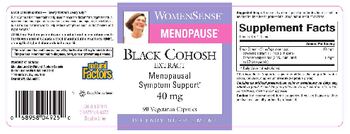 Natural Factors WomenSense Black Cohosh Extract - supplement
