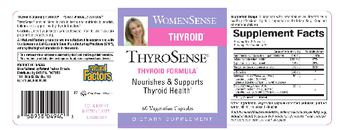 Natural Factors WomenSense ThyroSense Thyroid Formula - supplement