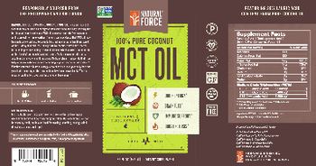 Natural Force 100% Pure Coconut MCT Oil Odorless & Unflavored - supplement