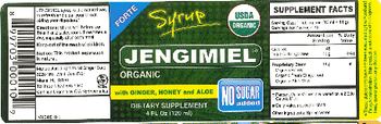 Natural Ginger Corp. Jengimiel Organic Syrup With Ginger, Honey And Aloe - supplement