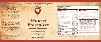 Natural Health Improvement Center Natural Preventive - a low allergenicity supplement