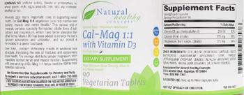 Natural Healthy Concepts Cal-Mag 1:1 With Vitamin D3 - supplement