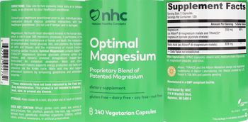 Natural Healthy Concepts Optimal Magnesium - supplement