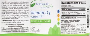 Natural Healthy Concepts Vitamin D 2,000 IU - supplement