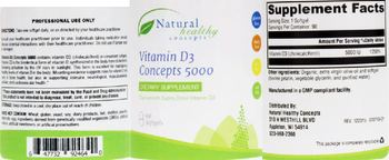 Natural Healthy Concepts Vitamin D3 Concepts 5000 - supplement