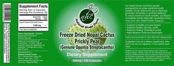 Natural Home Cures Freeze Dried Nopal Cactus Prickly Pear - supplement