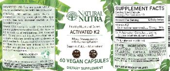 Natural Nutra Activated K2 - supplement