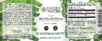 Natural Nutra Bee Pollen 500 mg - supplement