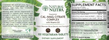 Natural Nutra Cal-Mag Citrate Complex - supplement