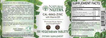 Natural Nutra Cal-Mag-Zinc - supplement