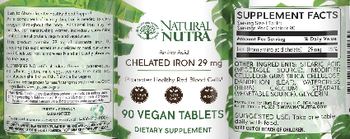 Natural Nutra Chelated Iron 29 mg - supplement
