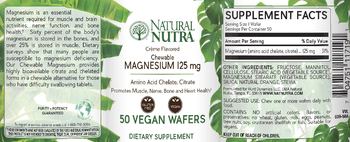 Natural Nutra Chewable Magnesium 125 mg Creme Flavored - supplement