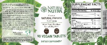 Natural Nutra Chewable Natural Papaya Natural Tropical Fruit Flavor - supplement
