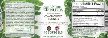 Natural Nutra Concentrated Omega-3 Natural Orange Flavor - supplement