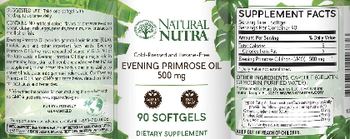 Natural Nutra Evening Primrose Oil 500 mg - supplement