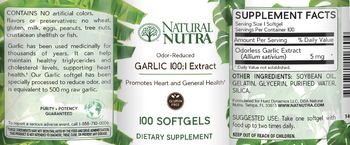 Natural Nutra Garlic 100:1 Extract - supplement