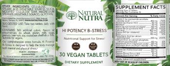 Natural Nutra Hi Potency B-Stress - supplement