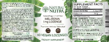 Natural Nutra Melatonin 1 mg Lozenge Natural Peppermint Flavor - supplement