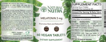 Natural Nutra Melatonin 3 mg - supplement
