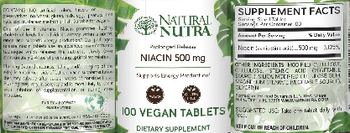 Natural Nutra Niacin 500 mg - supplement