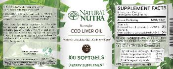 Natural Nutra Norwegian Cod Liver Oil - supplement