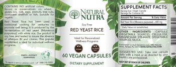 Natural Nutra Red Yeast Rice - supplement