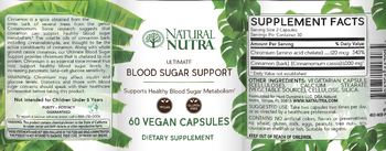 Natural Nutra Ultimate Blood Sugar Support - supplement