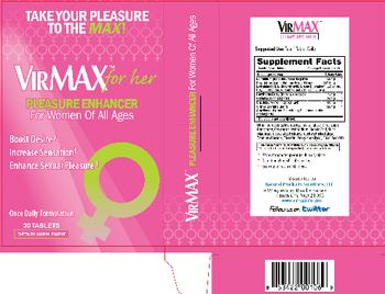Natural Products Solutions VirMax For Her - supplement