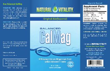 Natural Vitality Balanced CalMag Original (Unflavored) - supplement