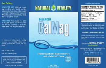 Natural Vitality Balanced CalMag Original (Unflavored) - supplement