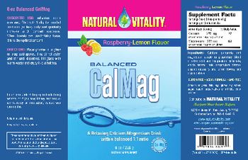 Natural Vitality Balanced CalMag Raspberry-Lemon Flavor - supplement