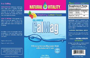 Natural Vitality Balanced CalMag Raspberry-Lemon Flavor - supplement