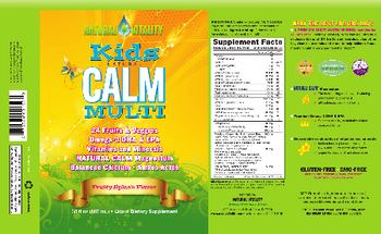 Natural Vitality Kids Natural Calm Multi Fruity Splash Flavor - liquid supplement