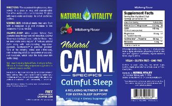 Natural Vitality Natural Calm Calmful Sleep Wildberry Flavor - supplement