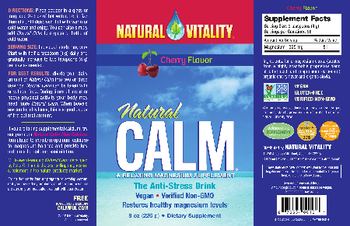 Natural Vitality Natural Calm Cherry Flavor - supplement