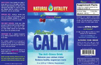 Natural Vitality Natural Calm Cherry Flavor - supplement