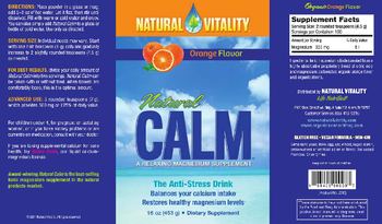 Natural Vitality Natural Calm Orange Flavor - supplement