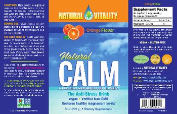 Natural Vitality Natural Calm Orange Flavor - supplement