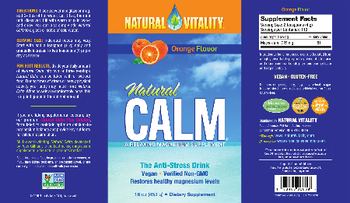 Natural Vitality Natural Calm Orange Flavor - supplement